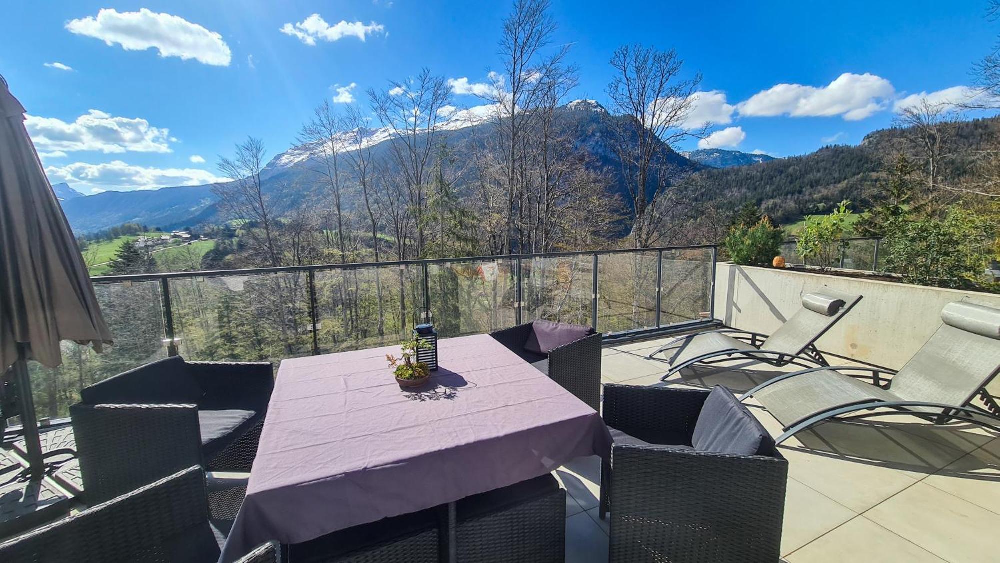 Ferienwohnung Le Berceau Des Aiguilles - Vue Montagne, Terrasse - Aravistour Saint-Jean-de-Sixt Exterior foto